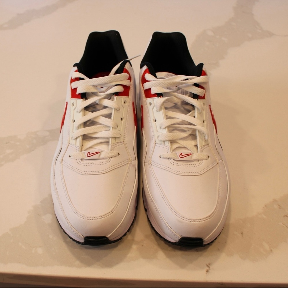 Nike Air Max White and Red Sneakers - Picture 3 of 7